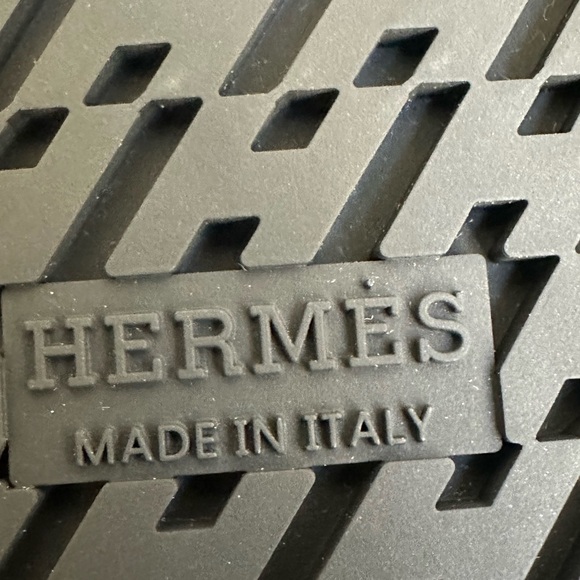 SNIB HERMÈS Bleu Cristaux Epsom Women’s Chypre Sandals - Picture 14 of 16